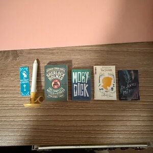 Mini Brands Books -  Book Set with Candle and Bookmark